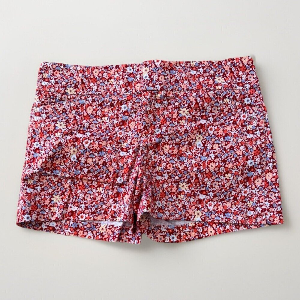 Calvin Klein Women's Shorts Size 10 Red blue Floral Coastal Beach